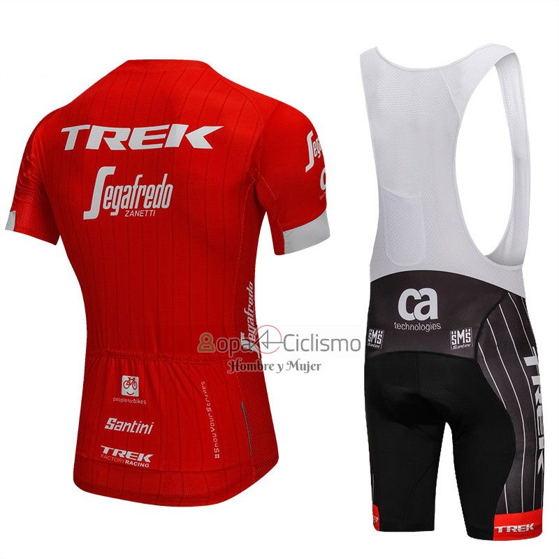 Trek Segafrojoo Ropa Ciclismo Culotte Corto 2018 Mangas Cortas Rojo